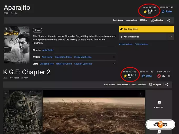 KGF Chapter 2 হেরে গেল বাংলার অপরাজিতর কাছে! বাংলার জয়জয়কার ভারতের সমস্ত সিনেমা হলে 2 aparajito