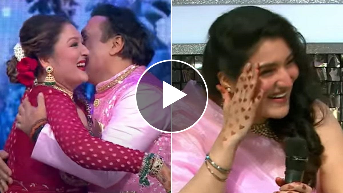 Govinda gets romantic in Indian Idol 13 kisses his wife 1